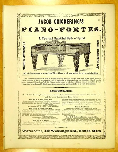 1856 print ads chickering - 1856,
